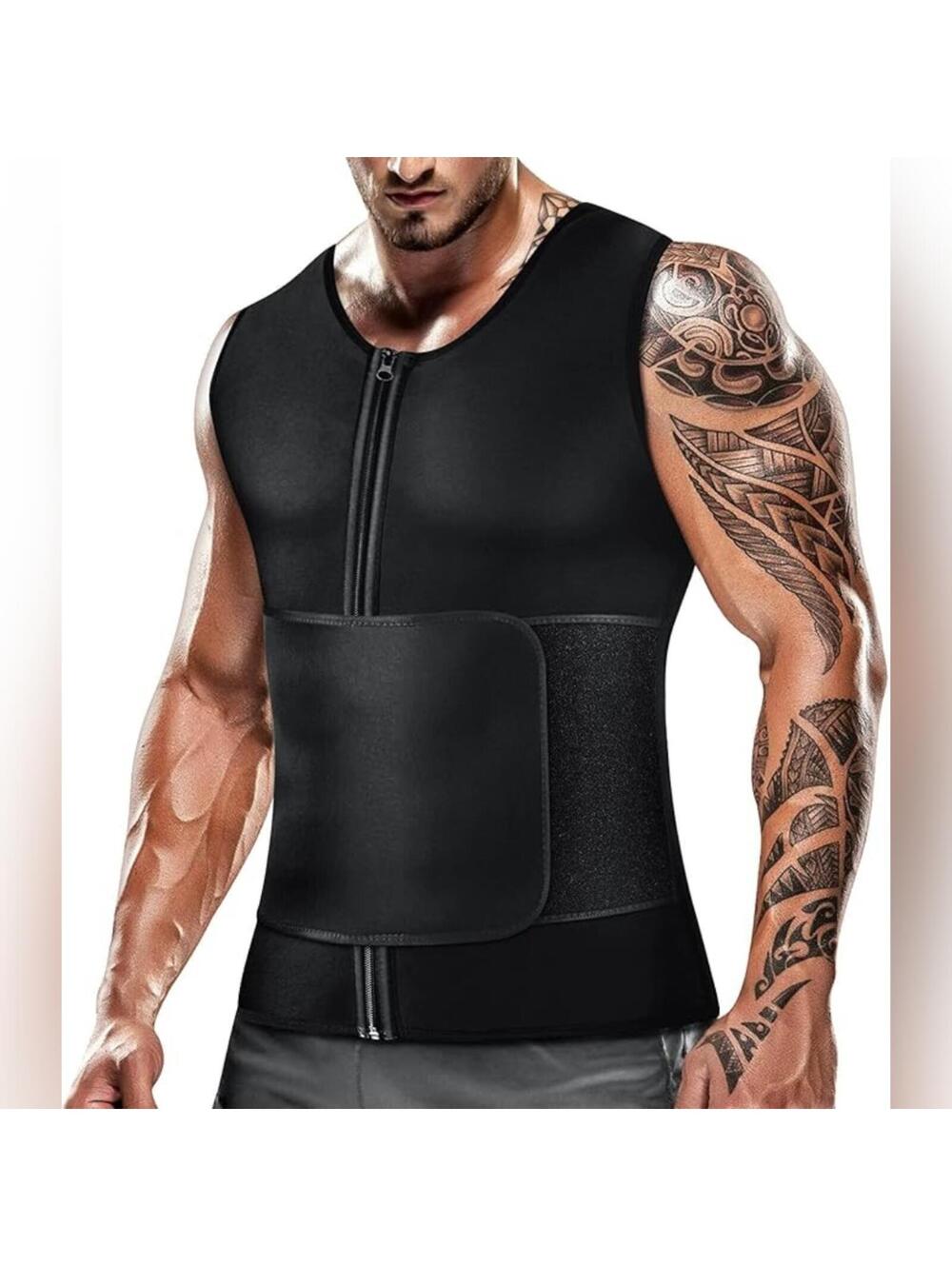 NWOT Cimkiz Waist Trainer Sauna Suit Shirt Compression Vest, Workout Top, Large